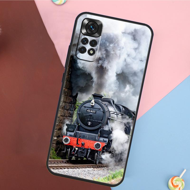 Vintage Steam Train Railway Cover For Xiaomi Redmi Note 13 Pro 14 12 11 9 10 9S 10S 11S 12S Redmi 14C 10C 12C 13C Case