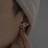 Men Cross Stud Earrings Hip Hop Punk Rock Crystal Geometric Ear Jewelry
