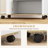 Rolling Kitchen Cart with Storage, Cabinet, Adjustable Shelves, for Kitchen, Living Room, Dining Room, White