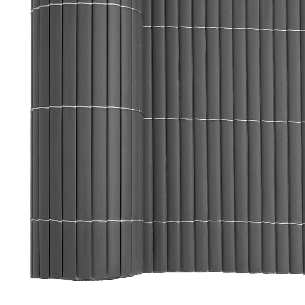 Double Sided Garden Fence Gray 1.8 X 5 M PVC