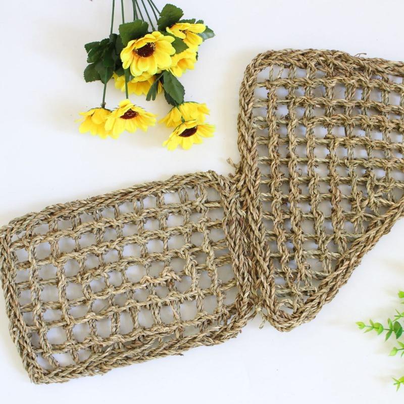 Triangle Reptile Hammock Climbing Mat Grass Pad Irregular Rope Ladder Pet Mat for Small Animals