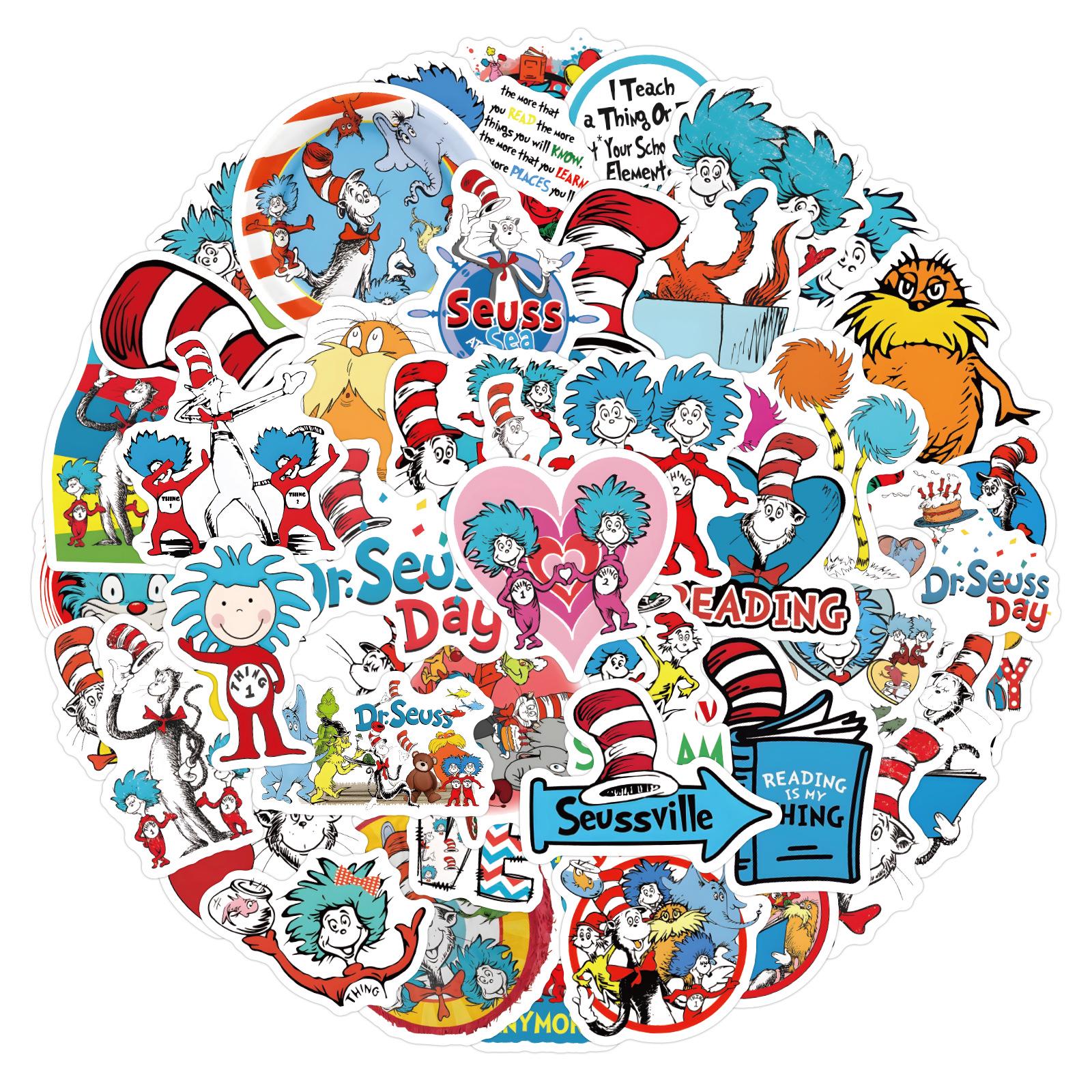 60 Dr. Seuss Graffiti Stickers for Notebook & Luggage Decoration