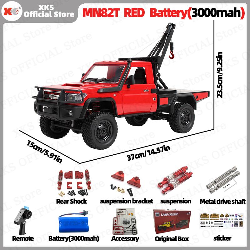 Xks Mn82T Lc79 1:12 Scale Rc Car 4Wd 2.4G Remote Control Pickup Crane - Off-Road Climbing Toy For Kids Christmas Gift
