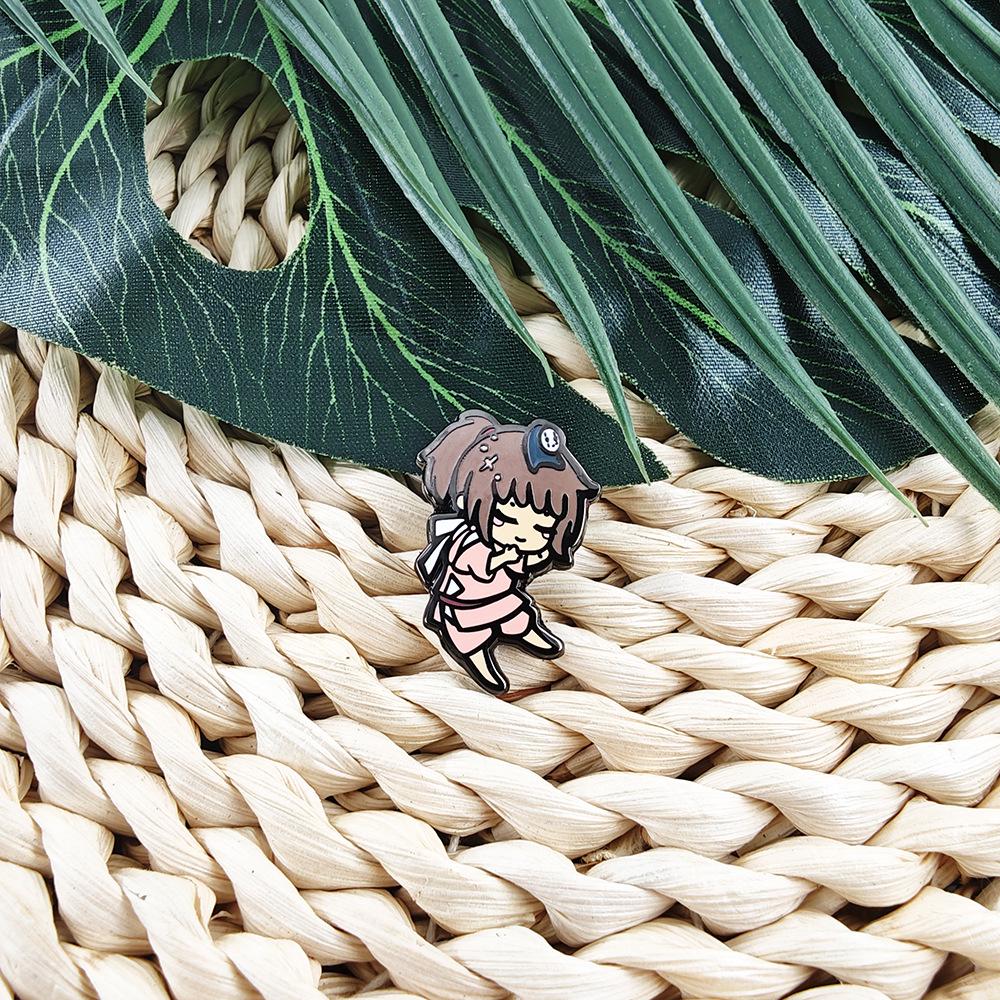 Q Version Ryokan Staff Enamel Brooch Pin - Cute Anime Collectible Gift