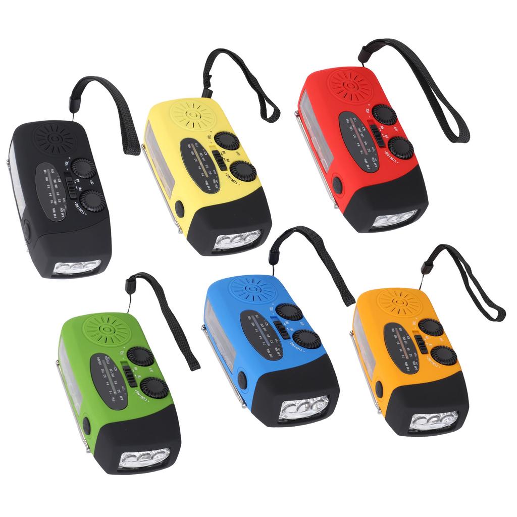 Emergency Hand Crank Radio with 3 LED Flashlight AM FM NOAA Portable Weather Radio Solar Powered Rad