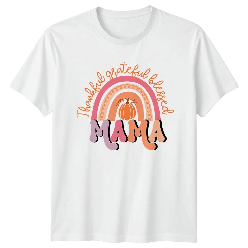 Thankful Grateful Blessed Unisexs TShirt Boho Fall Thanksgiving Gift For Her S