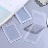 New Plastic Card Sleeves with Lanyard Transparent ID Card Protective Film Student ID Card Holder
