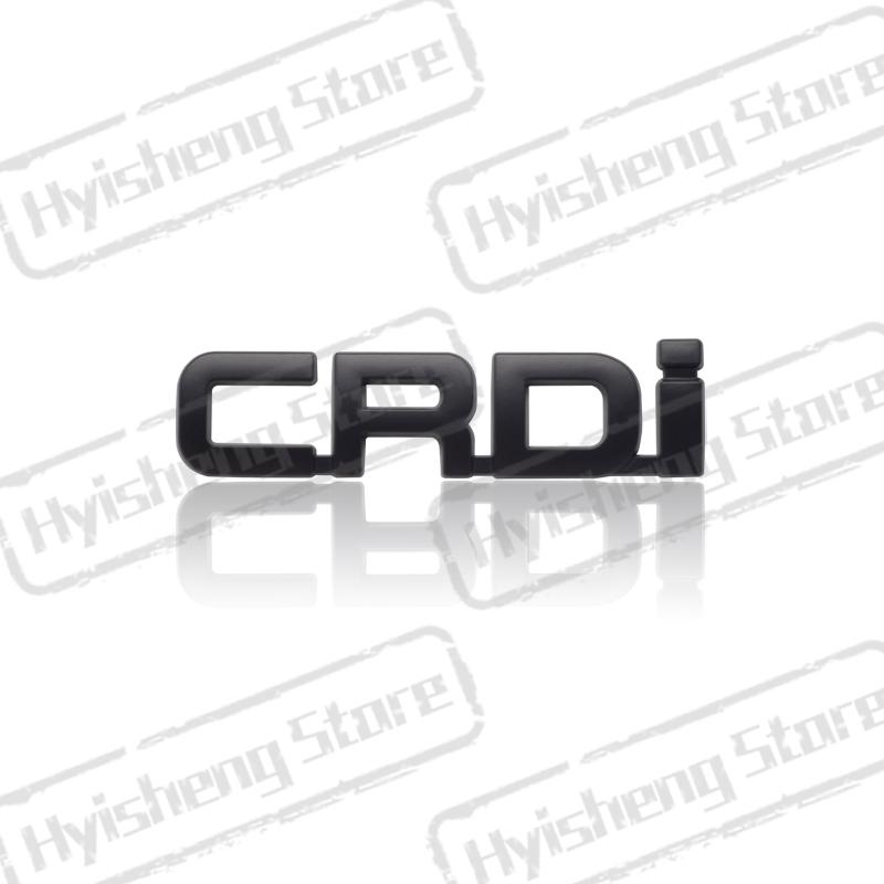3D Metal Sticker CRDi Emblem Letters Badge Decoration Rear Trunk Stickers For Hyundai Tucson Kia Ceed Carnival Sorento Sportage