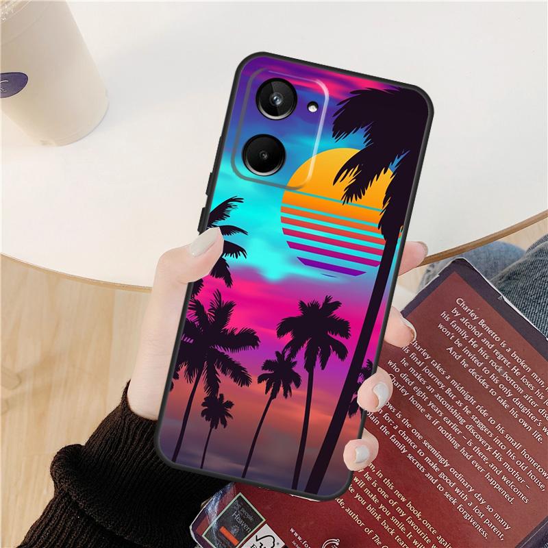 Synthwave Retro 80s Neon Case For Realme 14 12 10 11 13 Pro Plus GT 6 6T 5 GT7 Pro C61 C55 C51 C21Y C25S C67 C75 C53