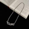 Unisex Titanium Steel Square Chain Necklace - Cold Style Choker with OT Buckle