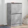 VidaXL Shoe Cabinet 2 Drop-Down Drawers Concrete Grey 3214388