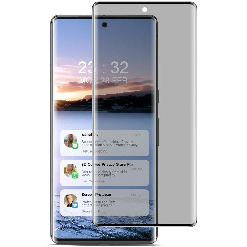 IMAK For Google Pixel 7 Pro 5G Anti-Spy Privacy Screen Protector 3D Curved Tempered Glass Film
