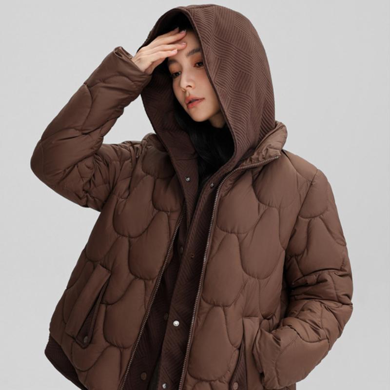 

Женская зимняя парка, пальто, универсальная поддельная верхняя одежда из двух предметов, корейская версия, элегантная женская куртка с хлопковой подкладкой 3XL кофейный