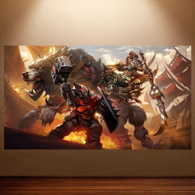 World of Warcraft Retro Canvas Poster Classic Game Wall Art for Game Room Decor Wall Sticker Painting