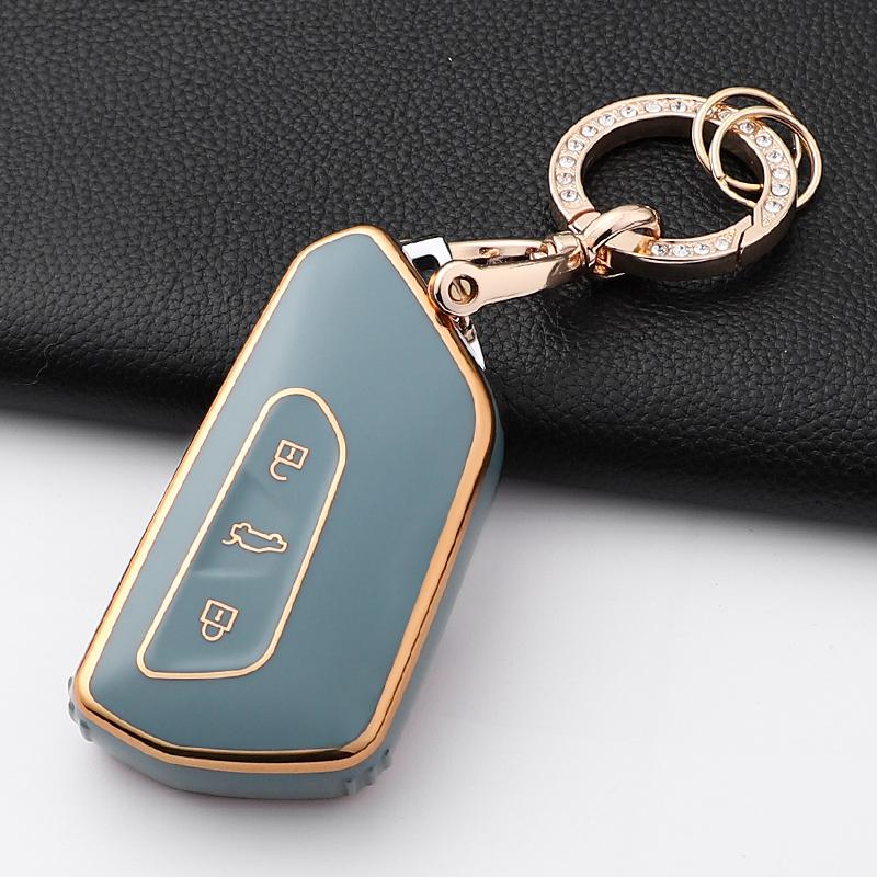 Fashion Tpu Car Key Case Cover Shell Fob For Vw Volkswagen Golf 8  Skoda Octavia A8  Seat Leon Mk4 Holder Accessories