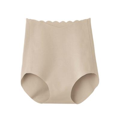 Gunze KL2170 Kirei Labo Seamless Cotton Blend Panties with Belly Size M Women's Pad, Beige,