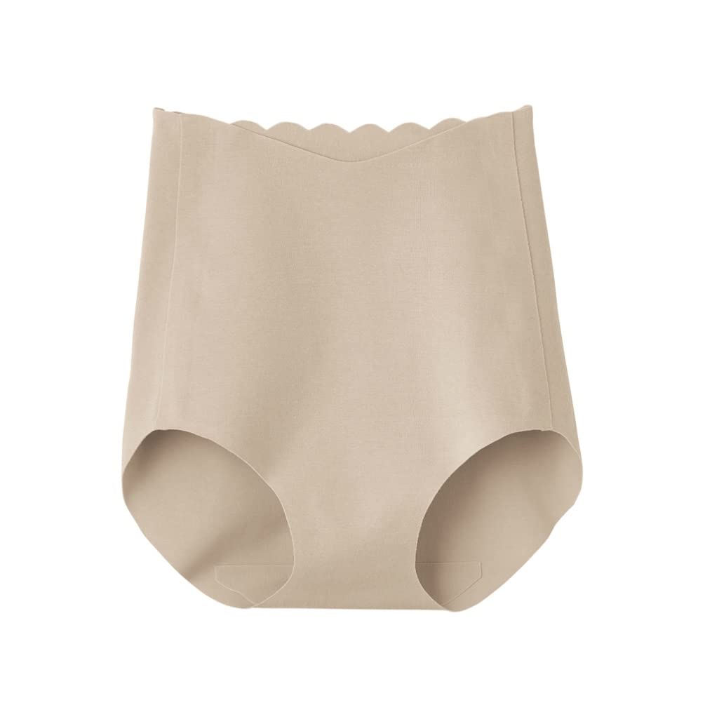 

Gunze KL2170 Kirei Labo Бесшовные трусики из хлопка с животиком, размер M, женские с прокладкой, бежевые,