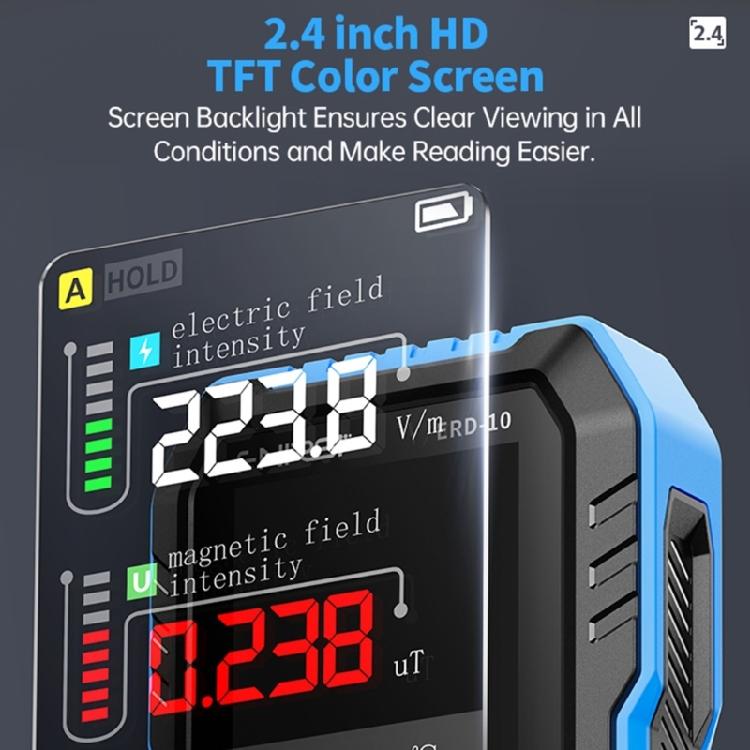 Advanced Electromagnetism Meter Electromagnetism Detectors For Home Safety Radiation Detectors With Temperature Monitoring Curved Display