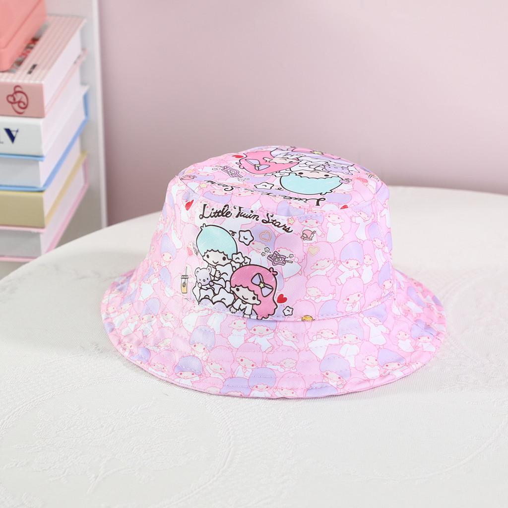 Stitch Kuromi Cartoon Print Fisherman Hat With Uv Protection For Outdoor Sun Shade