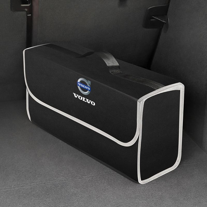 For Volvo XC90 XC60 V50 S60 V70 V60 V40 S90 Olestar AWD XC40 S8 Car Felt Cloth Storage Bag Trunk Organizer Box Folding Tool Case