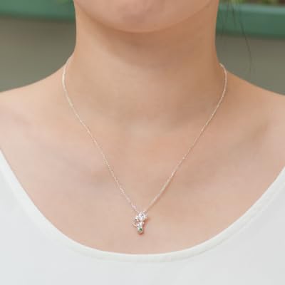 U-Treasure Official Pokémon Leafeon & Poké Ball Necklace, Silver, Gift for Men and Women