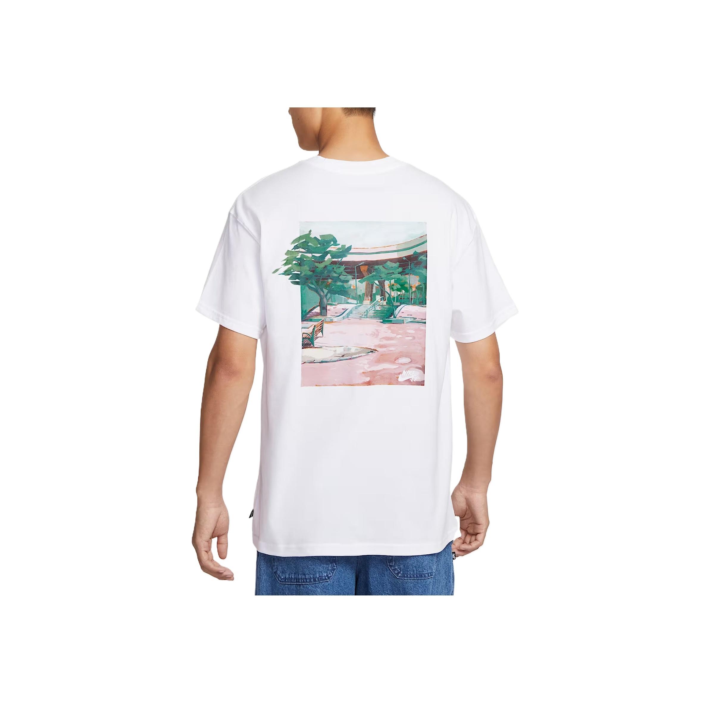 

Nike SB Comfortable Fashionable Simple Versatile Short Sleeve T-Shirt Men Tops White HJ0894-100 XS