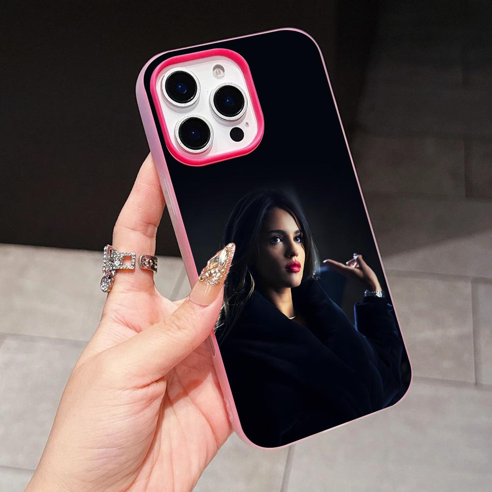 

Fashion Eiza Gonzalez Jelly Double layer Rose Red Mobile Phone Case for iPhone 17 16 15 14 13 12 11 Air Pro Max Plus Protective iPhone 14 Plus