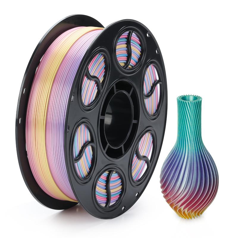 3D Printing Filament Factory PLA 1.75mm rainbow Gradient Color Tolerance ROHS Certified FDM 3D Printer Filament 330m Length