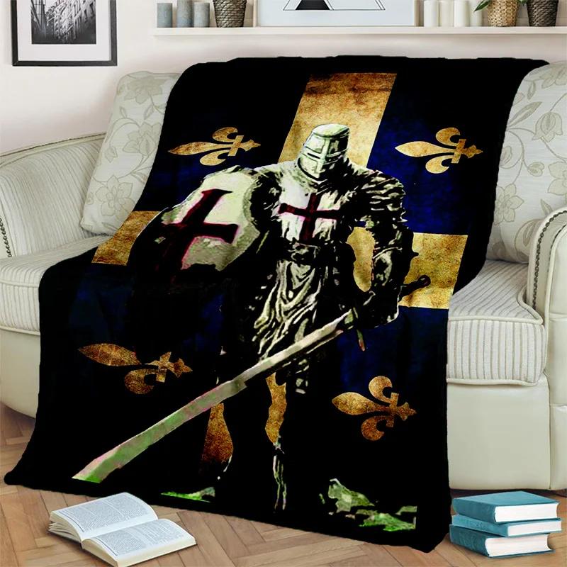 Templar Cavalier Knight Crusaders Games Blanket,Soft Throw Blanket for Home Bedroom Bed Sofa Picnic Travel Office Cover Blanket