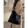 Ladies Lazy Large Capacity Tote Bag, Fashion Commuter Soft Leather Bucket Bag, Student Crossbody Shoulder Bag