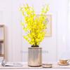 Creativity Ceramics Vase with Cover Golden Stripe Modern Storage Jar Modern Home Desktop Flower Arrangement Vases Decoration