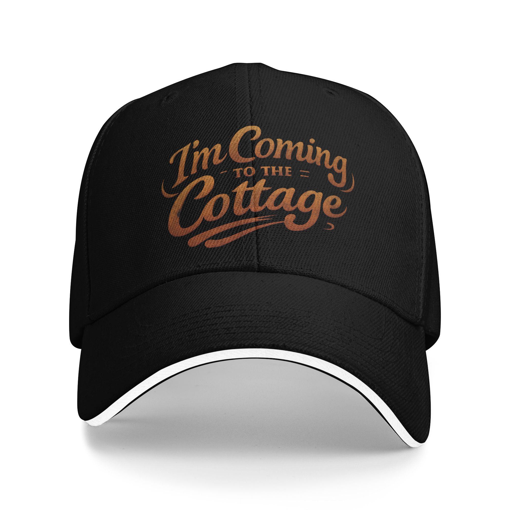 

I m Coming to The Cottage Casual Baseball Cap Hunting Camping Hip Hop Hats Summer Hot Sale Unisex-Teens y2k Funny Snapback Cap As Picture чёрный
