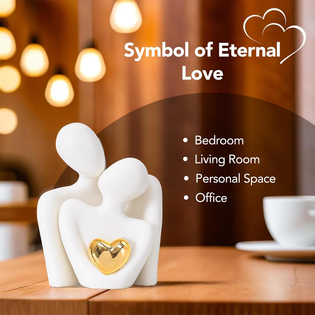 Cute Couples Show Pieces for Home Decor Bed Room Decorative Items | Romantic Love Showpieces Gift