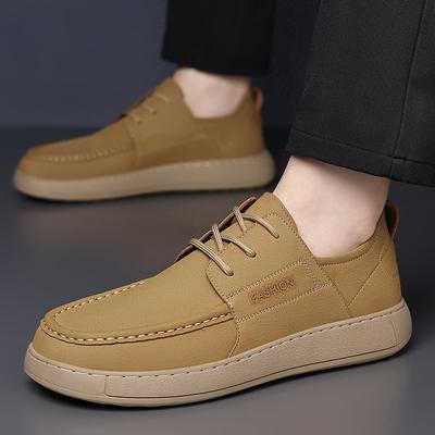 Modemarke Herren Lederschuhe Beliebt Retro Vielseitig Businesskleid Rundzehen Lederschuhe Qualität Flache und Bequeme Oxford Schuhe