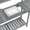 Plant Table with Sink 147.5 x 44 x 139.5 cm Solid Spruce Wood