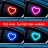 Heart-Shaped Neon Car Window Light - Solar-Powered Car Interior Decor