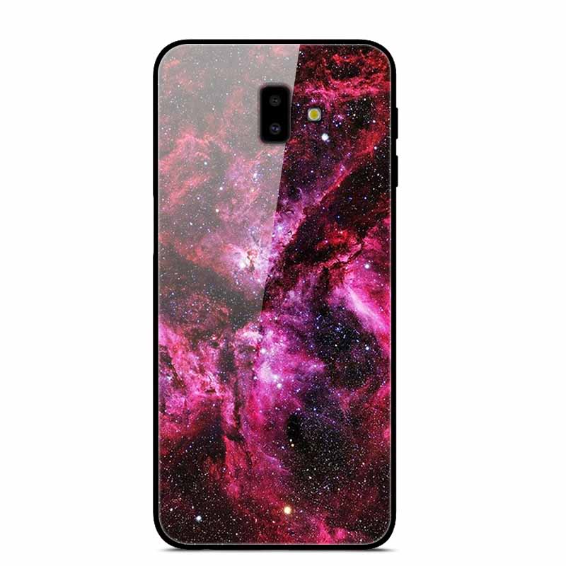 For Samsung J6 Plus Cases J4Plus J8 2018 Fashion Tempered Glass Hard Back Case For Samsung Galaxy J8 2018 Cover J6 J4 2018 Funda