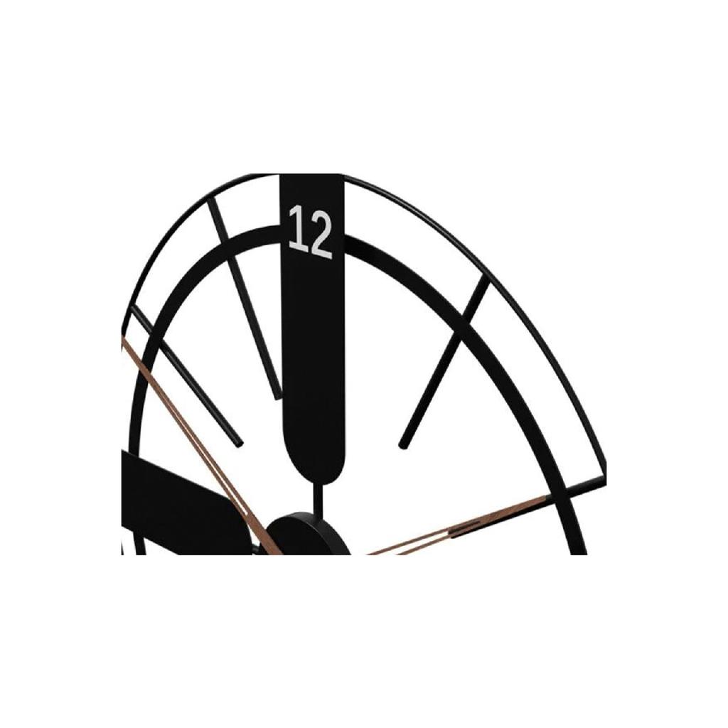 Jihati 60 Cm Black, Italian Style Modern Wall Clock