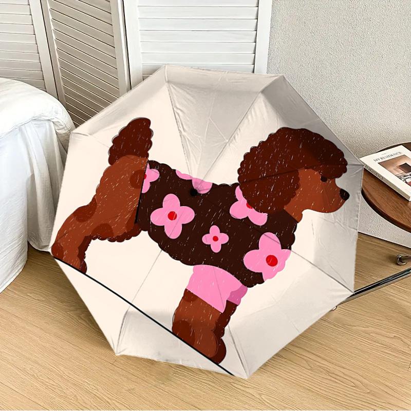 

1pc Floral Sweater Automatic Folding Umbrella, 8-Rib Durable Frame, Durable Foldable Design - Elegant Gift for Commute yy251210083