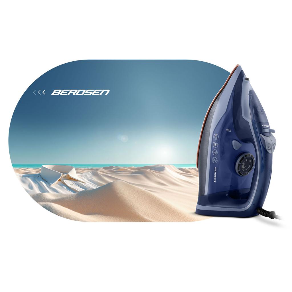 Berdsen Steam Iron, Ceramic Soleplate, Vertical Steaming