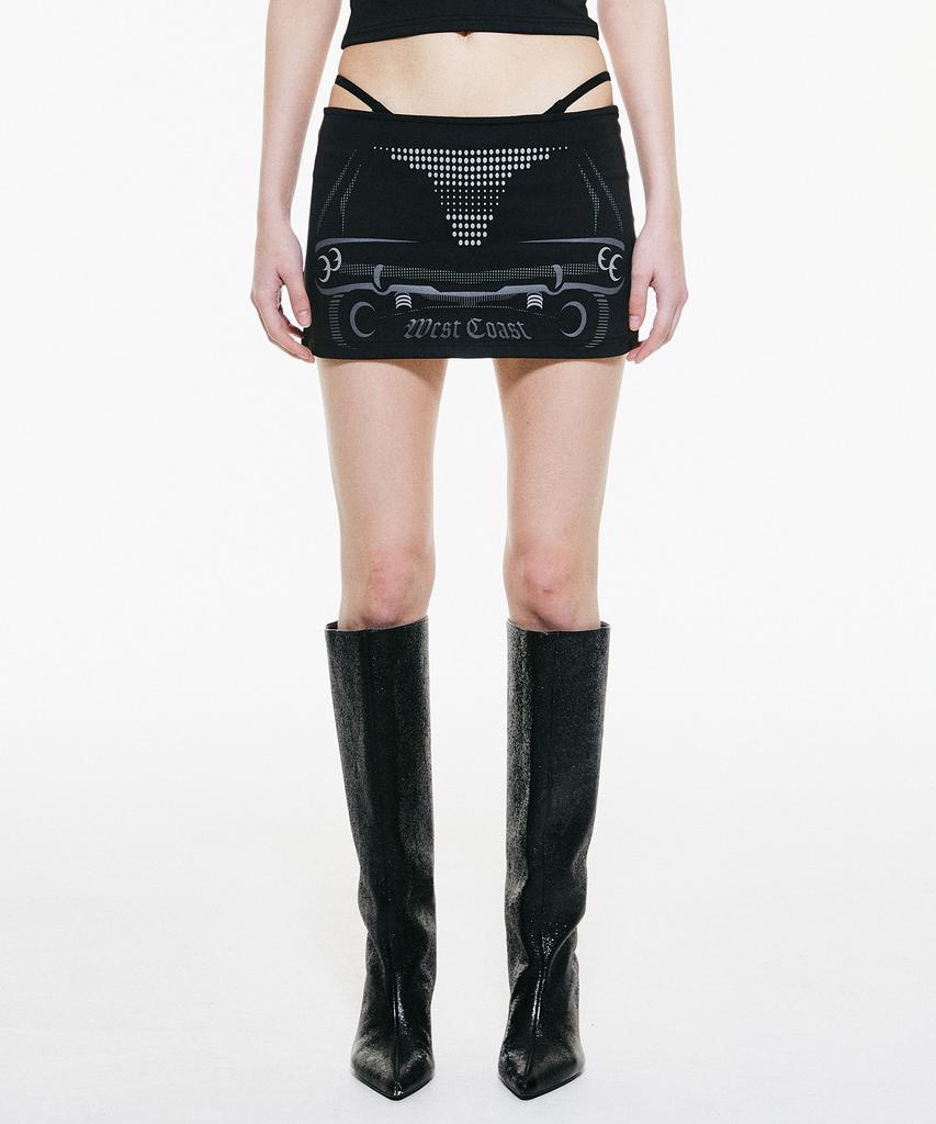 Buddy Low Rider Scotch Skirt Black