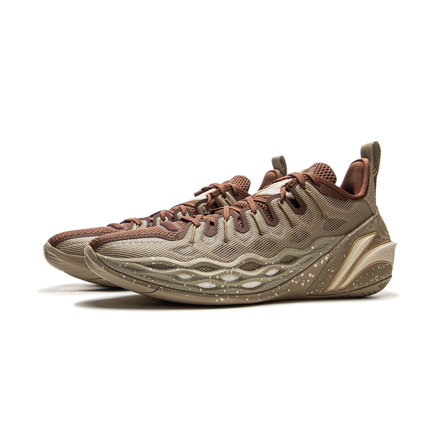 

New LiNing Buckets Cushioning, Slip Resistant, And Breathable Low Top Basketball Shoes Men s Umber ABAV023-8 44