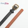 Cintura Sottile Decorativa Quadrata Dorata Retro per Vita con Abito Cintura Donna