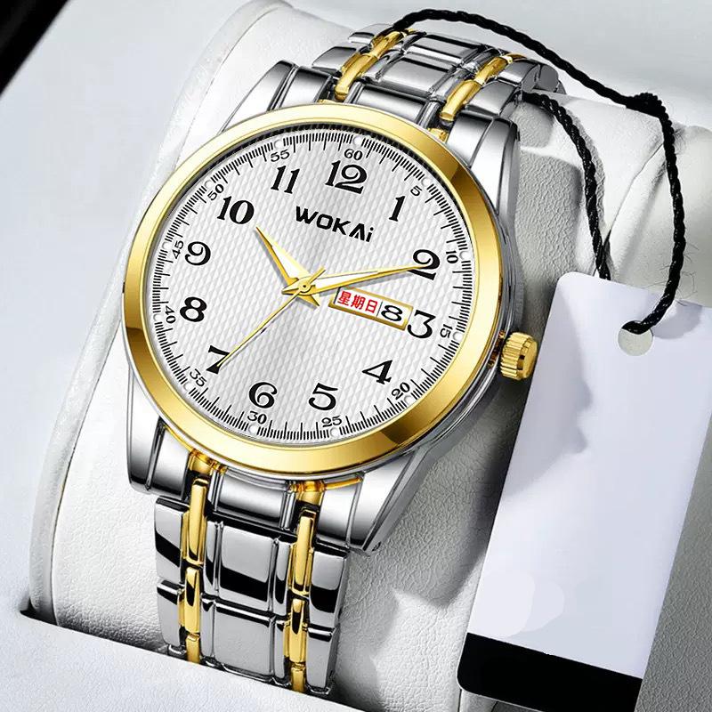 Wokai Men S Watch Double Calendar Quartz Watch Sports Watch Men S Naked watch