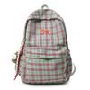 Schultasche Japanischer Ins-Stil Retro Karomuster Rucksack weiblich, Mittelschüler Schultasche einfach und vielseitig Reise Pendler Rucksack