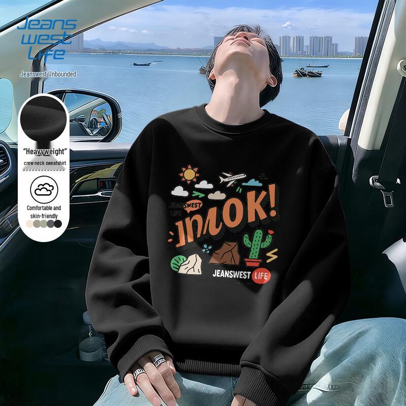 Jeanswest Life Unisex Casual Knit Crewneck Sweatshirt 4XL