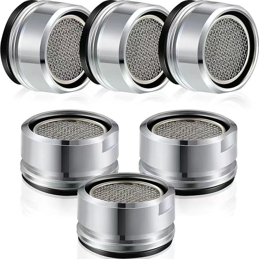24mm Thread Faucet Bubbler 6Pcs Brass Water Saving Tap Aerator Replaceable Mixed Filter Nozzle Bathroom Parts