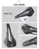 HASSNS Lightweight Mountain & Road Bike Saddle - Comfortable, Breathable Microfiber Leather with Hollow Design.