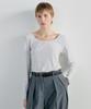 Notia Wide Boat Neck Line T-Shirt - Melange Gray