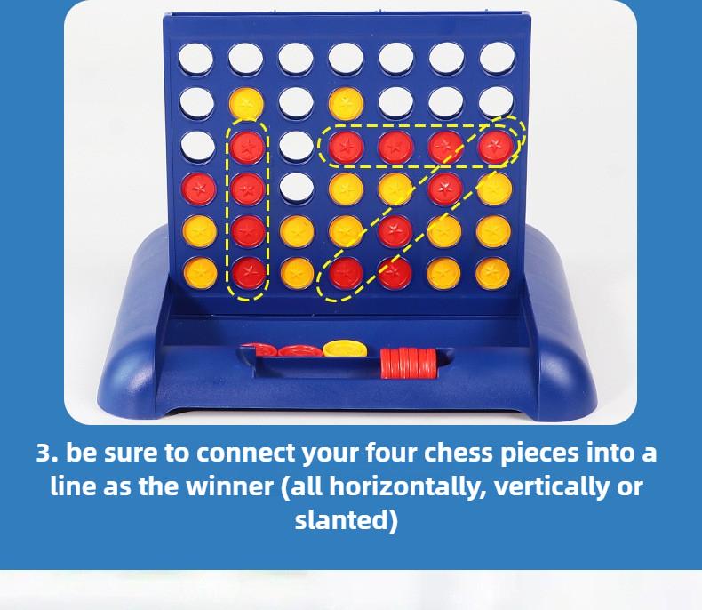 Connect Four Two Players Strategy Board Game Children Aged 5+ Educational Fun Puzzle Toys Four In A Row Board Game